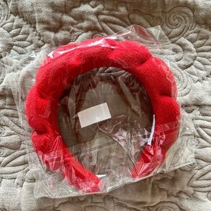 Sephora Beauty Insider Red Terry Bubble Headband